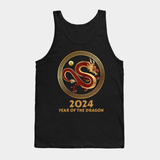 Chinese Year of the dragon 2024 Tank Top by Danemilin
